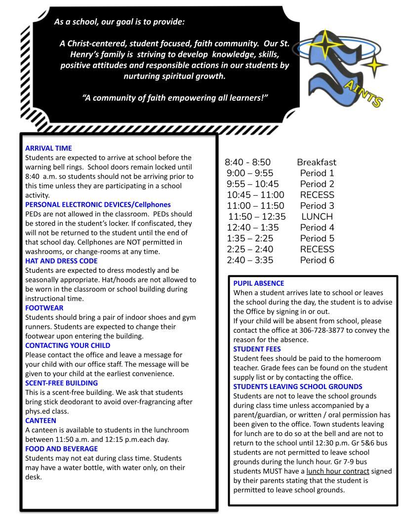 STUDENT HANDBOOK Handout 2